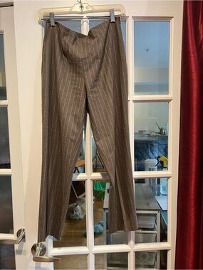 Piazza Sempione Brown Pinstripe Trousers